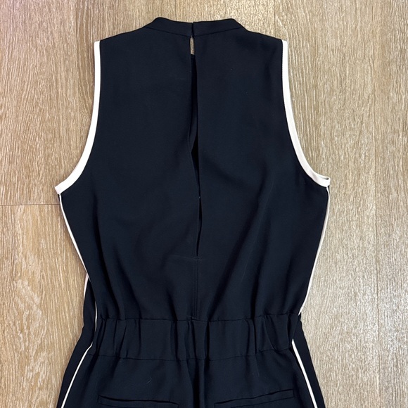 Reiss Tyla Side Striped Jumpsuit Navy. Blue and White Open Back Tie Waist Size 8 - Picture 11 of 16